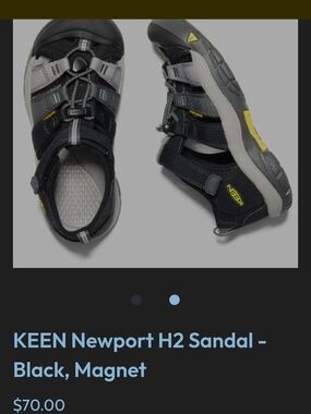Keen Newport H2 Sandals in Black/Magnet,Little Kids 11